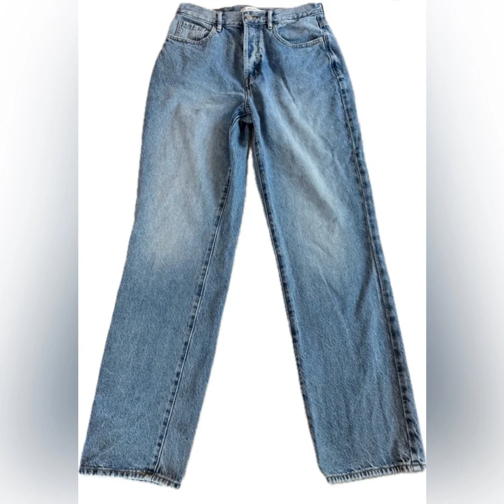 PacSun Dad Jean Button Fly Classic Straight Fit High Rise Blue Denim Jeans 27 - Picture 1 of 9